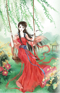 采集小白帝采集到随随秋千镜花水月〔 古风美人 〕作者 养猫画画的随