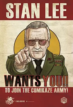 [米田/主动设计整理]漫威最大的彩蛋Stan Lee：与电影相比，这批海报的惊喜似乎更有趣