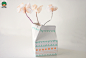 牛奶盒DIY手绘图案风格个性花瓶和纸花手工制作╭★肉丁网
