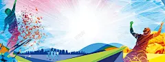 学校体育系招生人物简约蓝色banner高清素材 页面 设计图片 免费下载 页面网页 平面电商 创意素材