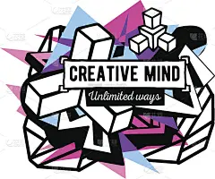 矢量插图的彩色粉色和蓝色抽象组成