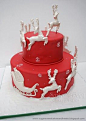 Christmas Cake ~ how fun and pretty