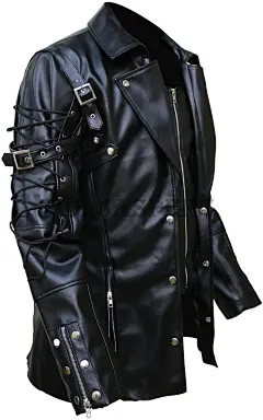 Punk Rave Poison Black  Leather Jacket Gothic Steampunk Halloween Coat, XXS-5XL  | eBay : 34-35 86.36-91.44 XXS 40 101.6 17.5 44.45 25 63.5 25 63.5. 54-55 132.08-137.18 5XL 60 152.4 25 63.5 30 76.2 28 73.66. Material: Best Quality Synthetic Leather. JACKE