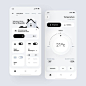 Manuel Rovira • UI/UX Designer on Instagram: “Hi friends, a new shot for Dribbble and Instagram this time is a Smart Home app in which I proposed that it be black and white. ⚪⚫ In…”