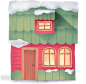 冬季房屋 水彩手绘圣诞节装饰元素 PNG免抠图