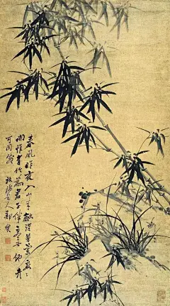 《兰竹图》／郑燮-花瓣网