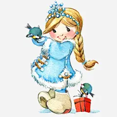 时尚女孩_新图网 https://ixintu.com 儿童 孩子 小孩 插画 冬季人物