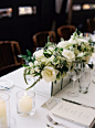 Modern meets romantic centerpieces by flourla.com. Photography: Charlotte Jenks Lewis Photography - charlottejenkslewis.com  Read More: http://www.stylemepretty.com/2014/06/11/intimate-nyc-wedding-at-gramercy-park-hotel/: 