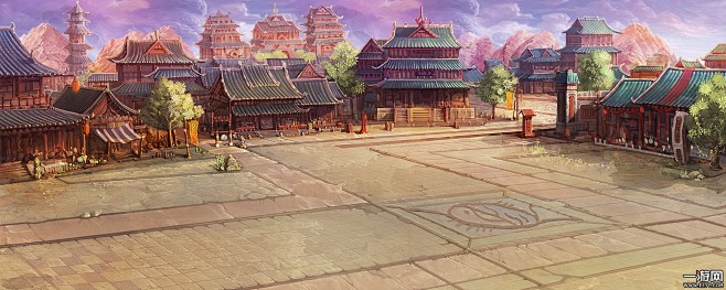 中国风写实场景气氛图来自cgbook.c...