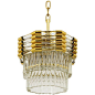 Elegant Bakalowits Vienna, Gold-Plated Brass Chandelier with Crystal Rods | From a unique collection of antique and modern chandeliers and pendants at https://www.1stdibs.com/furniture/lighting/chandeliers-pendant-lights/: 