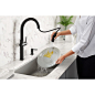 KOHLER Rune Single-Handle Pull-Down Sprayer Kitchen Faucet in Matte Black-K-R22153-SD-BL - The Home Depot