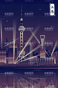 上海外滩建筑插画  - 源文件下载【酷图网】上海外滩,插画,手绘,创意,建筑