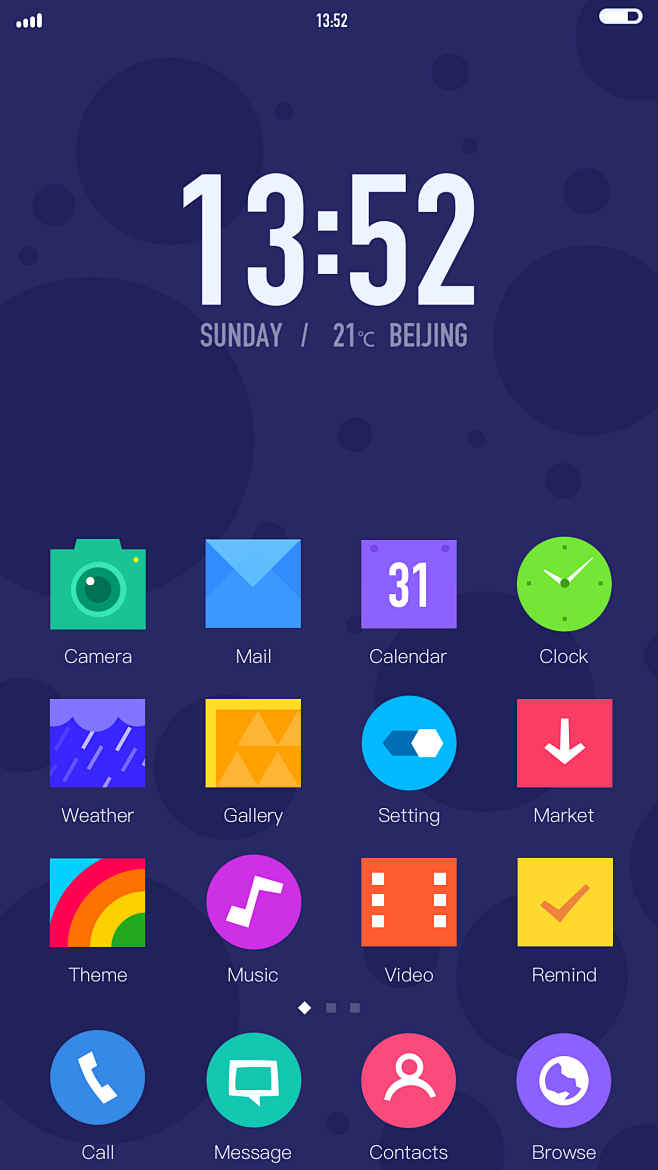 C icons homescreen