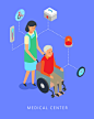 老人看护 健康诊断 医疗保健 插图插画设计AI