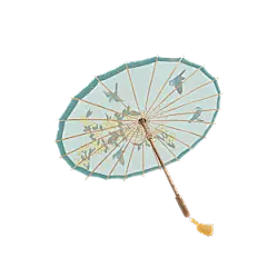 中国古风油纸伞卡通手绘油纸伞雨伞