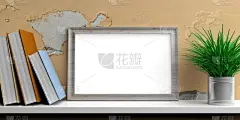 边框,绘画插图,架子,三维图形,书,白色,正面视角,留白,艺术,水平画幅