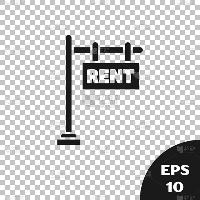 rent,矢量,背景,绘画插图,悬挂的,布告,文字,图标,分离着色,标志
