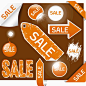 淘宝店铺sale打折促销标签图标_各种sale打折图标样式AI矢量图下载 #Web# #素材# #网页#