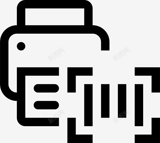 打印机条形码纸张图标 页面网页 平面电商 创意素材-花瓣网