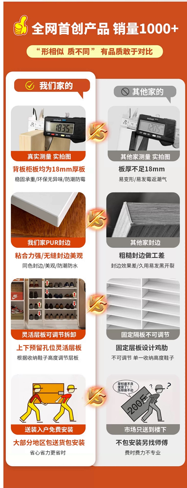 法式奶油风鞋柜玄关柜一体靠墙客厅入户到顶...