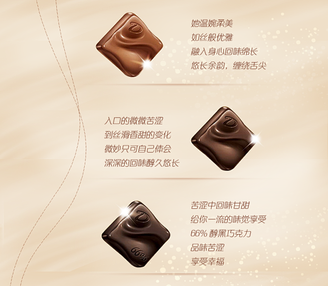 德芙巧克力 埃丝汀262g礼盒 白巧 黑...