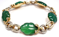 CARTIER Diamond Green Chalcedony Yellow & White Gold Bracelet image 2