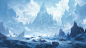 qiuling6689_Ice_and_snow_islands_suspended_in_the_air_blue_ice__de2aa4c1-33b7-44c8-b368-e69f9abecf35