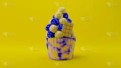 纸杯蛋糕,多色的,精神振作,背景聚焦,贺卡,水平画幅,蛋糕,早晨,光,特写