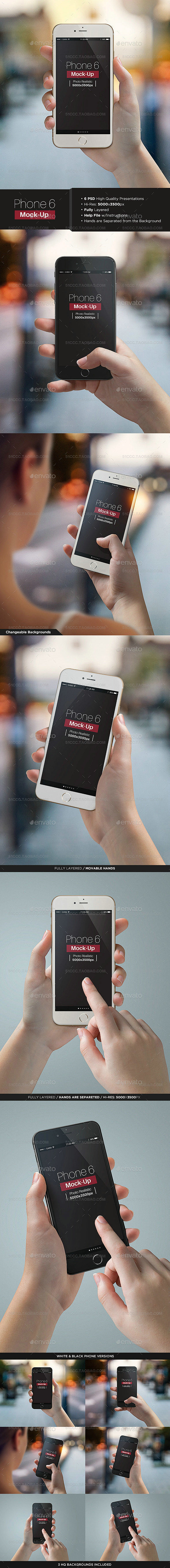 Phone 6 Mock-Up 苹果6手...