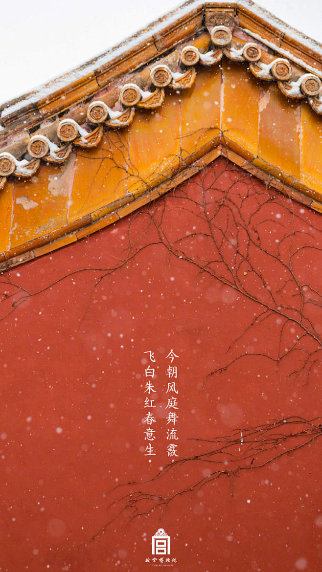 #紫禁城的初雪#，扣了朱门，染了琉璃，傍...