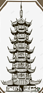 黑色小塔 黑白塔楼 元素 免抠png 设计图片 免费下载 页面网页 平面电商 创意素材