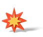 3d explosion icon front view