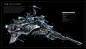 The Accuser - gunship concept design, Mike Luard : Spaceship concept design.