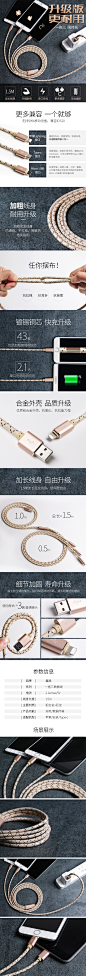 一拖三数据线详情页