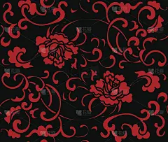 无缝中国背景花园螺旋藤花