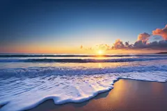 自然风景海景日出摄影图