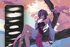 新标志视觉概念插画柔和颗粒线条水粉绘画笔刷画笔设计素材 Pastel Dreams Brushes - 格外视觉(uigui.cn)-国外高品质设计素材共享网