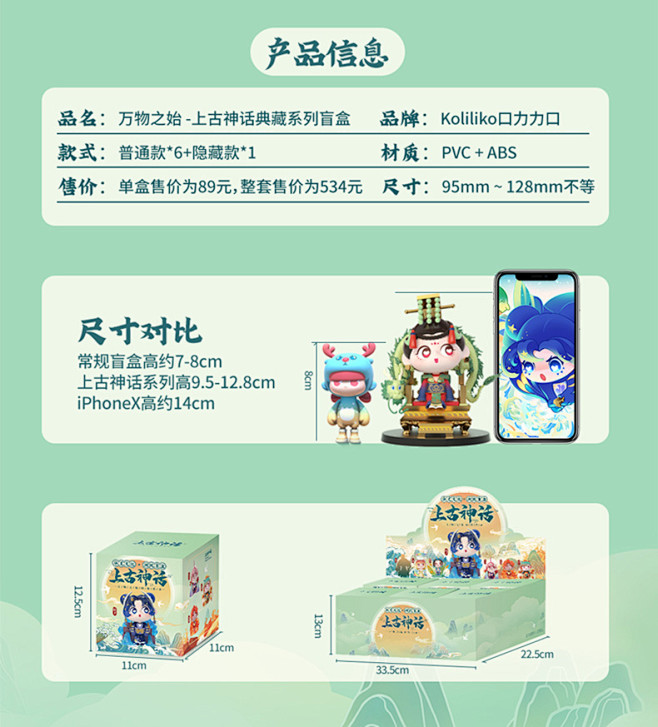 万物之始上古神话典藏系列盲盒一套全套古风...