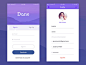 iPhone App Concept现代网页注册和登录页面设计案例