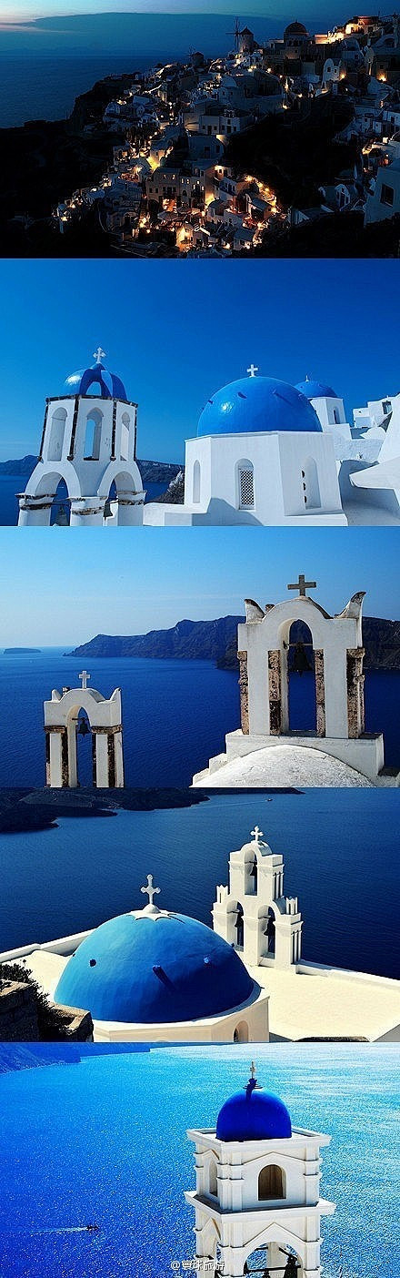 希腊圣托尼里岛，蓝色的世界，主宰这一切