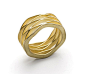 "Wave" 18k Gold Ring by Kazuko Nishibayashi Schmuck  http://www.kaz-ni.de/: