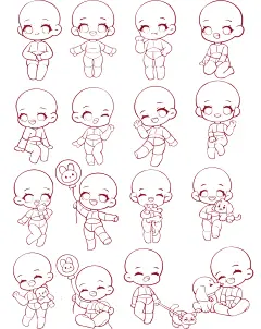 Q版人体动态 | 打卡小合集～