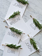 Rosemary place card holders