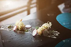 概念,背景,面条,酱汁,桌子,木制,盘子,餐馆,黑色虎虾,吃