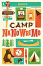 Brave the Woods: Camp NaNoWriMo Brand Identity #采集大赛#