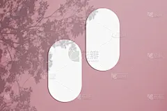 以极简风格模拟卡片。空白椭圆形式与圆形边缘。完美的婚礼邀请和贺卡