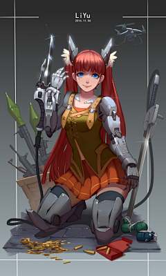 南荒啊采集到机械娘