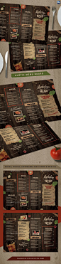 Rustic Cafe Restaurant Menu Board