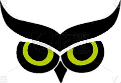 猫头鹰,黑色,动物眼睛,式样,可爱的,华丽的,野生动物,剪影,复古