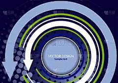 彩色抽象工艺的圆形箭头。